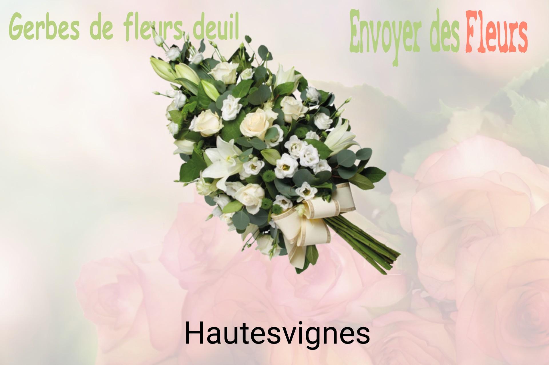Gerbe de fleurs de deuil livrée à Hautesvignes